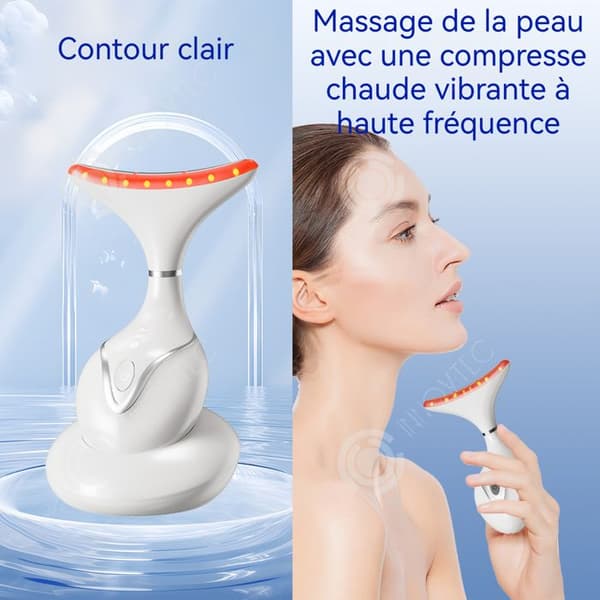INN Skönhetsanordning 14x8,6x8,4cm ansiktsmassager för lyftning av halsen uppstramande massage definierar silhuetten för kvinnor