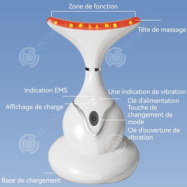 INN Skönhetsanordning 14x8,6x8,4cm ansiktsmassager för lyftning av halsen uppstramande massage definierar silhuetten för kvinnor