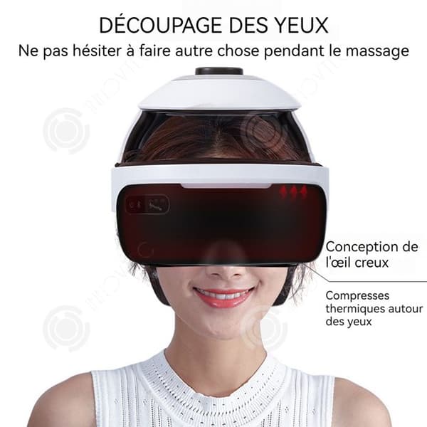 INN Hushålls multifunktionell huvudmassageapparat Trådlös laddning Två-i-ett Intelligent sömnhjälp för huvud och ögon