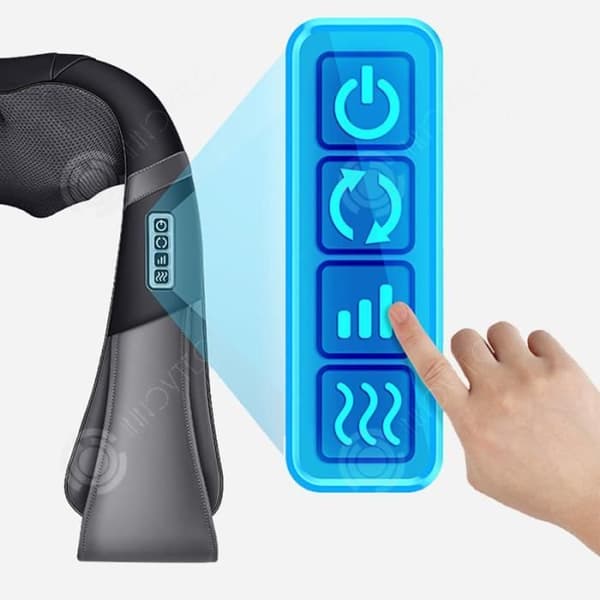 INN Cervical Spine Massager, rygg, knackning, knackning, nacke och axel, knåda och slå, värmesjal och skydd i ett stycke