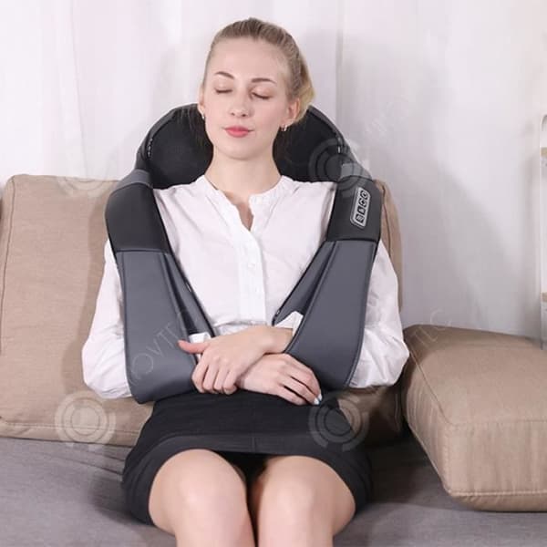 INN Cervical Spine Massager, rygg, knackning, knackning, nacke och axel, knåda och slå, värmesjal och skydd i ett stycke