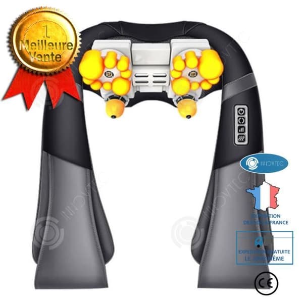 INN Cervical Spine Massager, rygg, knackning, knackning, nacke och axel, knåda och slå, värmesjal och skydd i ett stycke