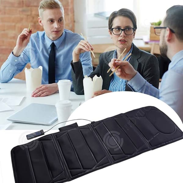 INN Massagematta 168x58cm Helkroppsmassagestol Kudde Midja Nacke Axel Uppvärmning för hemmet