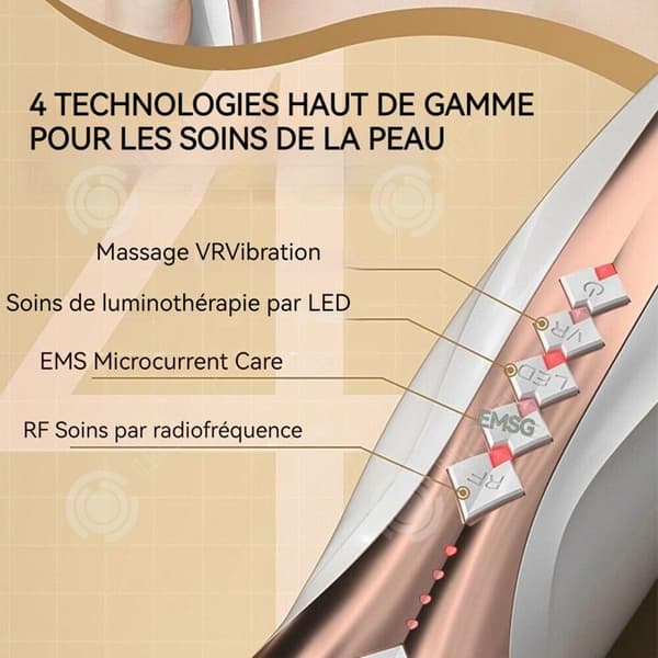 INN Beauty Device 8,5W Fuktgivande och kall kompress Glödande hud Renad hud Massageenhet Massagekudde Bea