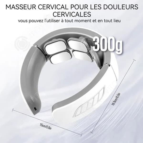 INN Cervical Massager 6 massagehuvuden 9 hastigheter Uppladdningsbar Cervical Spinal Instrument Hemma axel- och nackmassager