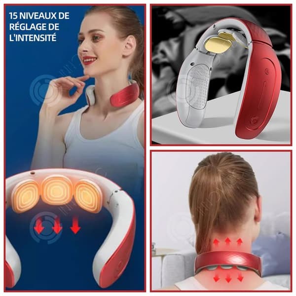 INN Cervical Massager 1200mah Timer Uppvärmning Nack Massager med fjärrkontroll 15 nivåer Justering 4 lägen Elektrisk Nack Massager