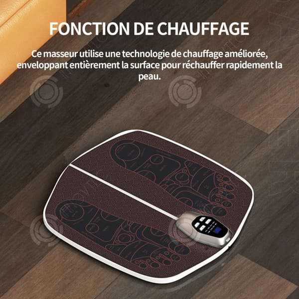 INN Fotmassager EMS cirkulationsstimulator elektriska fotmassagerare kämpar mot åderbråck och smärta brun