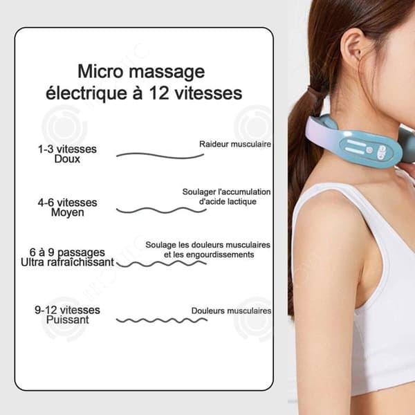 INN Shoulder Massager 3 in 1 12 Speeds Portabel Cervical Massager Kudde Massager Shoulder Massager Avlastningsjustering Intelligent