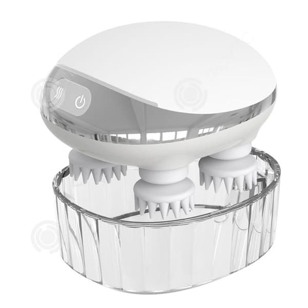 INN 4 i 1 multifunktionell elektrisk huvudmassager med vattentät bas och rött ljus hårbottenmassager 3 justerbara nivåer