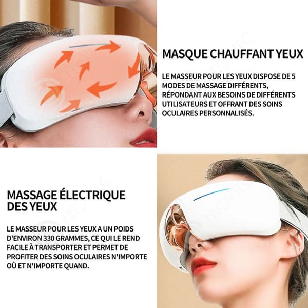 INN Premium Eye Massager med värme och vibrationer förbättrar sömnkvaliteten lindrar ansträngda ögon och torra ögon