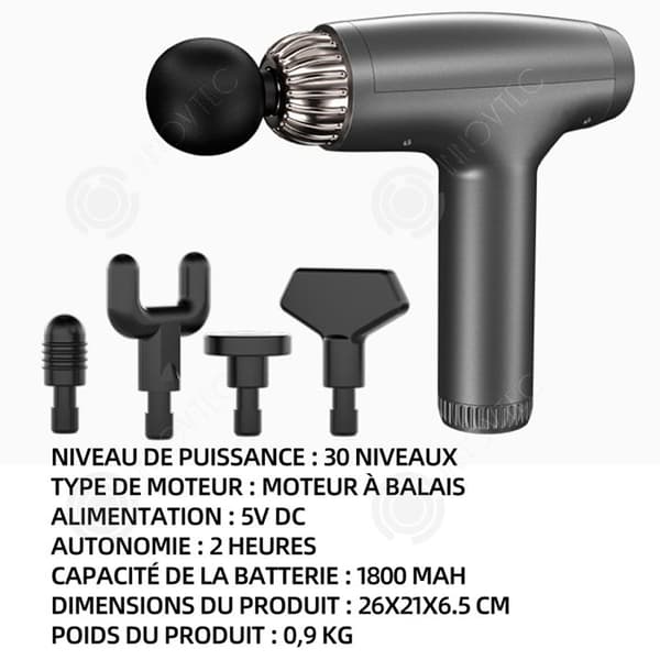 INN Massage 5v batteri med en kapacitet på 1800mah styrkan i 30 steg muskelmassage autonomi 2h borstad motor utsökta presenter