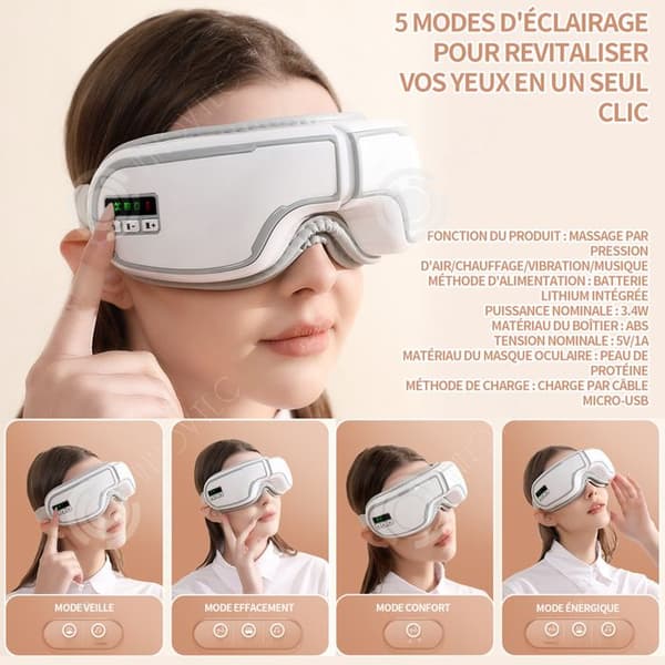 INN Eye Massager 3,4w tryckknådning konstant temperatur varm kompressor Hudvänligt tyg Ergonomisk design