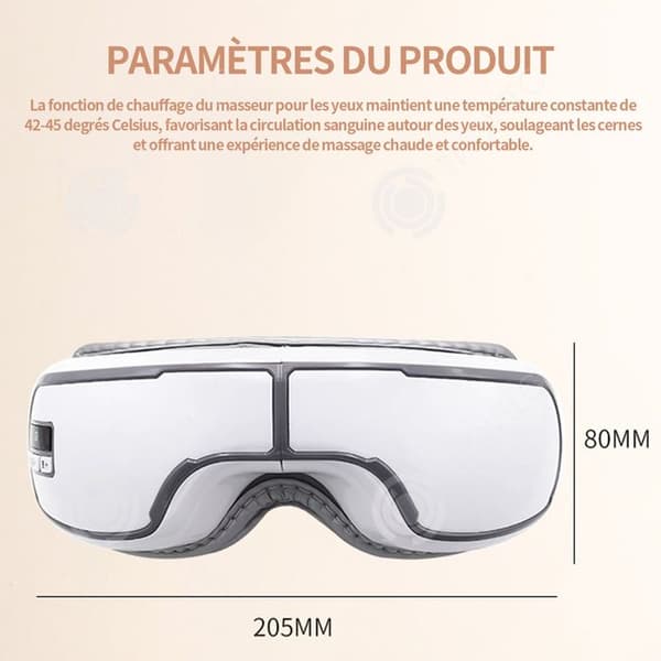 INN Eye Massager 3,4w tryckknådning konstant temperatur varm kompressor Hudvänligt tyg Ergonomisk design