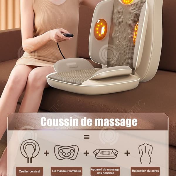 INN Massagekudde 24v massagekudde för stol 3 massagelägen och värmeinställningar elektrisk massagekudde