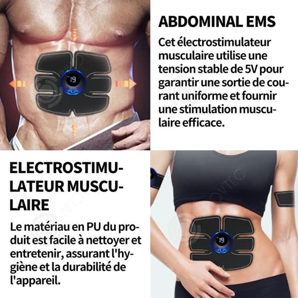 INN ABS muskel elektrostimulator bukträning ems snabbt effektivt och säkert uppladdningsbart bukkroppsbyggande bälte