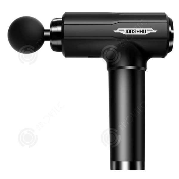 INN Massage 4000mah 30W 13800r/min 21x22cm svart led pekskärm elektrisk muskelmassageapparat 99 hastigheter med 6 massagehuvuden