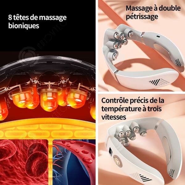 INN Shoulder Massager 4 lägen 3 Hushållsapparater Massager Kudde Axel Nack Massager med värme smärtlindring