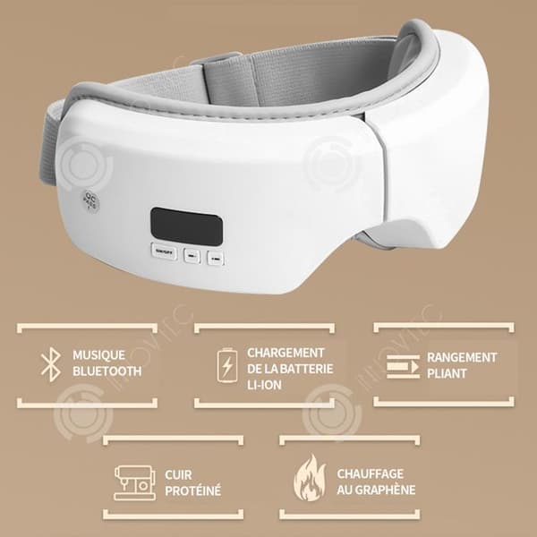 INN Eye Massager 5v 5 Modes Eye Massager med värme och vibrationer förbättrar sömnkvaliteten Lindrar ögontrötthet