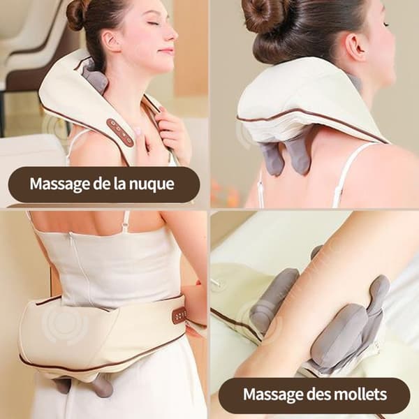 INN Nackmassagemassage med uppvärmande elektrisk massageapparat för att slappna av axel- och nackmusklerna presenter till familjen