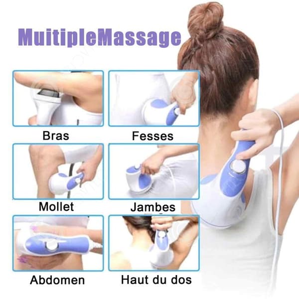 INN Massager 25W bärbar elektrisk massager med 8 mångsidiga massagehuvuden professionell elektrisk massager 3D elektrisk roller