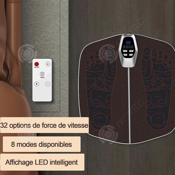 INN fotmassageapparat elektrisk massagematta med 32 justerbara intensitetsnivåer och 8 justerbara lägen kan minska fysisk trötthet