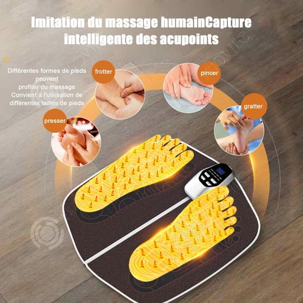 INN fotmassageapparat elektrisk massagematta med 32 justerbara intensitetsnivåer och 8 justerbara lägen kan minska fysisk trötthet