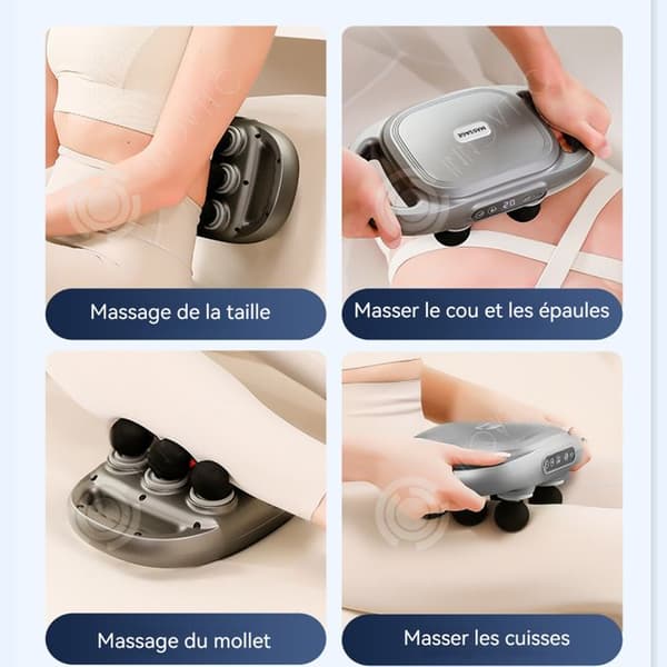 INN Bärbar massagekudde med 9 lägen och 9 styrkejusteringsnivåer Massagekudde för muskelsmärta