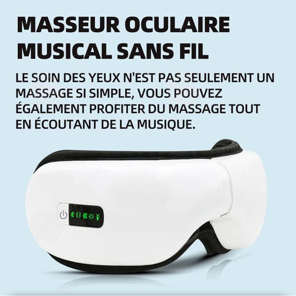INN Eye Massager 1200MAh Eye Massager med värme och vibrationer förbättrar sömnkvaliteten Lindrar visuell trötthet