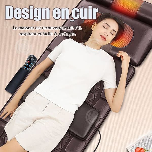 INN Massagekudde 12v uppvärmd ryggmassager med 9 noder och 3 hastigheter justerbar tvåvägs rotation vibrati ryggmassager