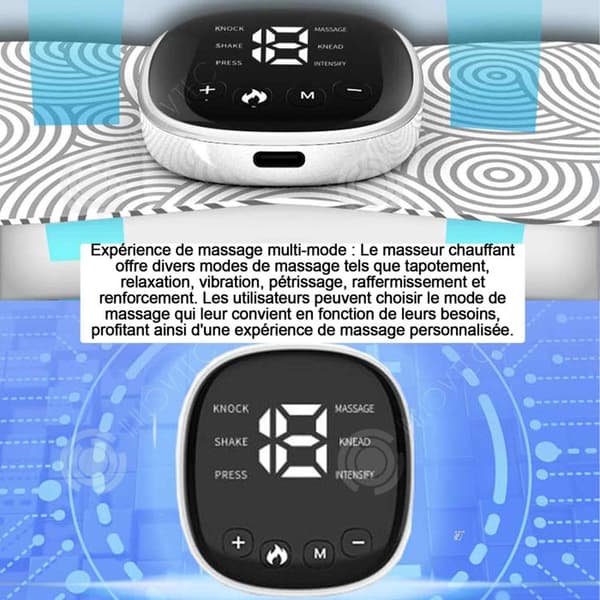 INN Cervikal massager 10h uthållig bärbar axel- och nackmassager för hemmabruk 43 grader konstant temperatur cel