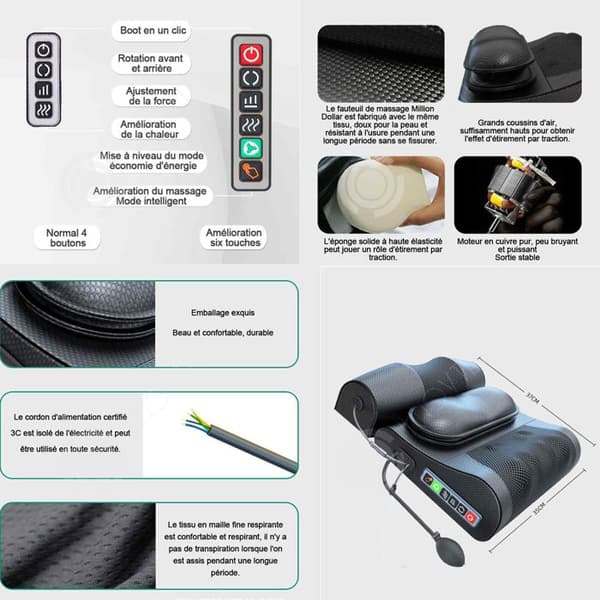 INN Shoulder Massager 6 in1 3 hastigheter konstant celsius kudde massager axel massager applicering på hela kroppen massager