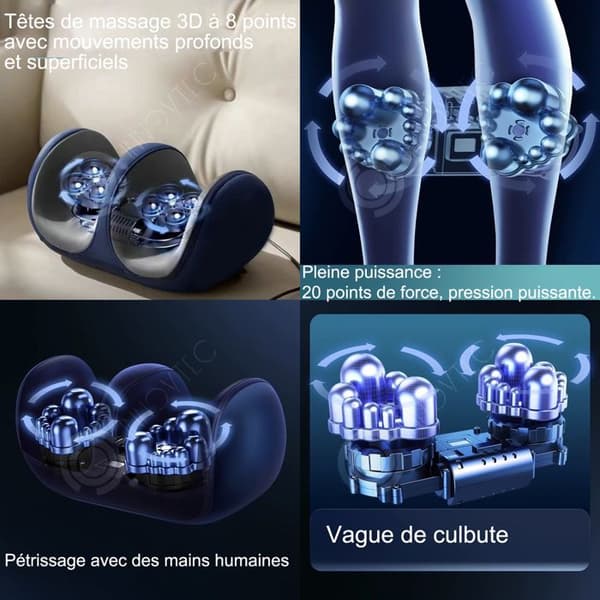 INN Massage 39x21,5x18 cm 24W 3 lägen och 3 hastigheter 3D massage och 15 min timer elektrisk muskelmassage med fjärrkontroll