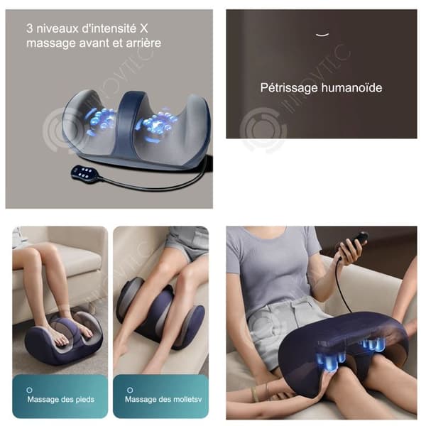 INN Massage 39x21,5x18 cm 24W 3 lägen och 3 hastigheter 3D massage och 15 min timer elektrisk muskelmassage med fjärrkontroll