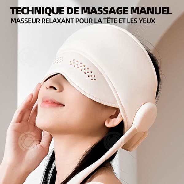 INN Head Massager 3000mah elektrisk manuell massageteknik Lågbrusdesign Wraparound Värmefunktion Vit