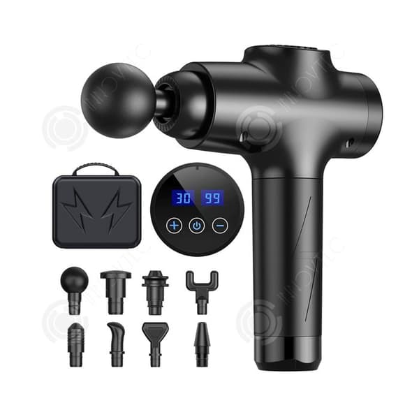 INN Massagepistol 2500mAh 36-45db Professionell elektrisk muskelavslappningsmassager Superkraftig massagekudde