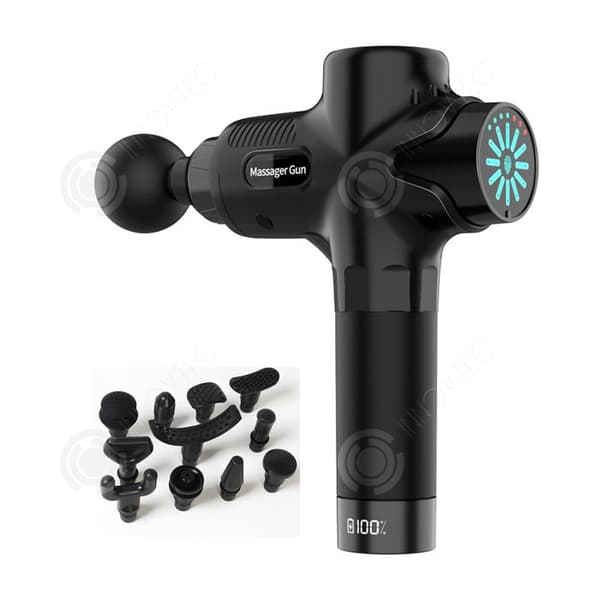 INN Massage 3200r/min 25 x 24,5cm Pekskärm Elektrisk muskelmassage 12 hastigheter 12 huvuden Djup massage Dubbelbrytare