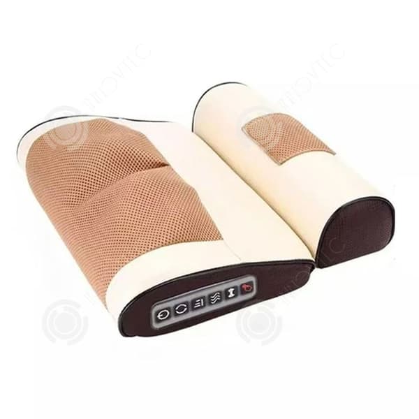 INN Massagekudde 37x9x33cm 16 Massagehuvuden Timer Cervical Massager med 6 lägen och 3 intensitetsnivåer Massa Kudde