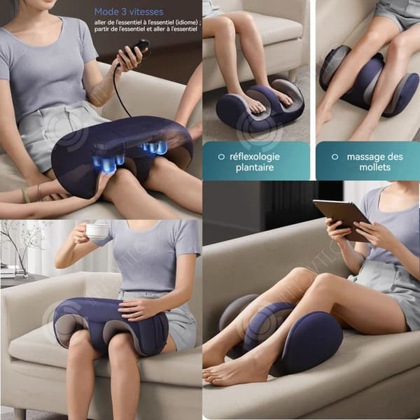 INN Benmassageapparat 3 intensiteter 3 tryckmassagelägen kuddemassageapparat helautomatisk värmefunktion