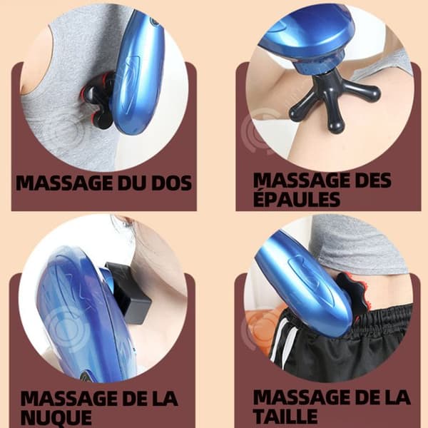 INN elektrisk massageapparat 41x9x10cm 6 lägen tar bort fett Vibrerande massage Avkopplande multifunktionsmassagepistol Handhållen massageapparat