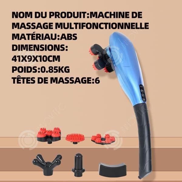 INN elektrisk massageapparat 41x9x10cm 6 lägen tar bort fett Vibrerande massage Avkopplande multifunktionsmassagepistol Handhållen massageapparat