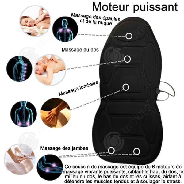 INN Massagekudde Uppvärmd massagesits med fjärrkontroll för rygg med 8 lägen för kontorsjul och födelsedagspresent