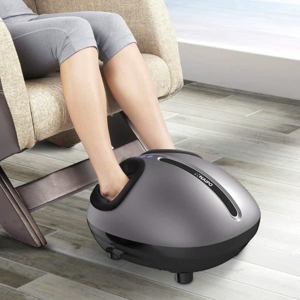 Naipo Fotmassage Shiatsu Massager med Djup Knådning - Värmefunktion Lufttryckssystem