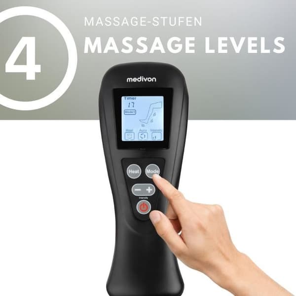 Medivon Noble AIR Pro Leg Massager Pneumatisk Ben och Fot Massager [Grå]