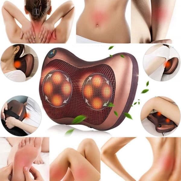 LEMONBEST Shiatsu uppvärmd och masserande massagekudde - Avancerad mjuk värmefunktion - Autonomi 15 min
