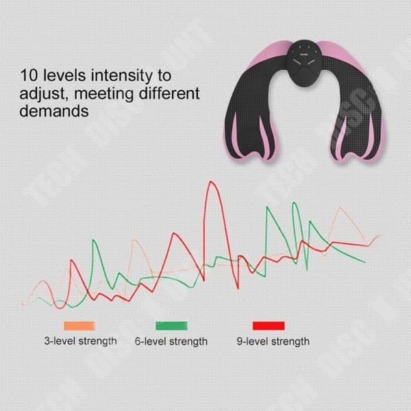 TD® Butt Lift Massage Machine EMS Muscle Stimulation Massager Svart+Rosa