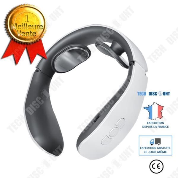 TD® cervikal ryggradsmassager, elektromagnetisk puls, nack- och nackskydd, multifunktionell axel-, nack- och bröstmassager