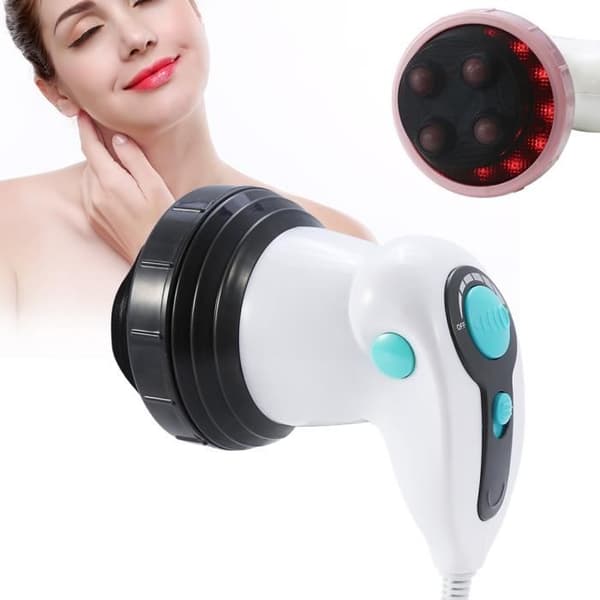 Massageapparat - Infraröd - Slimmande vibration - 3 ersättningshuvuden - Grön - 25W