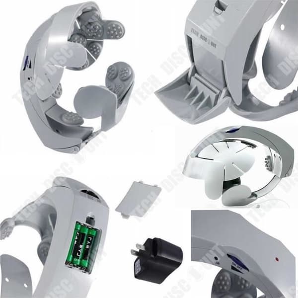 TD® Huvudmassagehjälm Multifunktionell 8-Level Fatigue Relaxation Massage Nackeavslappning