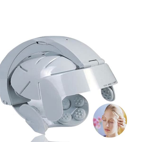 TD® Huvudmassagehjälm Multifunktionell 8-Level Fatigue Relaxation Massage Nackeavslappning