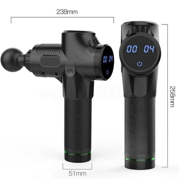 TD® Kit Professionell elektrisk massagepistol avslappning Uppvärmning av muskler Elektrisk muskelavslappning 4-huvuden förvaringsväska